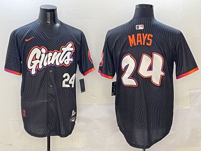 Men San Francisco Giants #24 Mays Black Second generation Joint Name Nike 2025 MLB Jersey style 2->san francisco giants->MLB Jersey